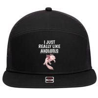 Axolotl Gift Axolotl Stuff Anatomy Of An Axolotl 26 7 Panel Mesh Trucker Snapback Hat