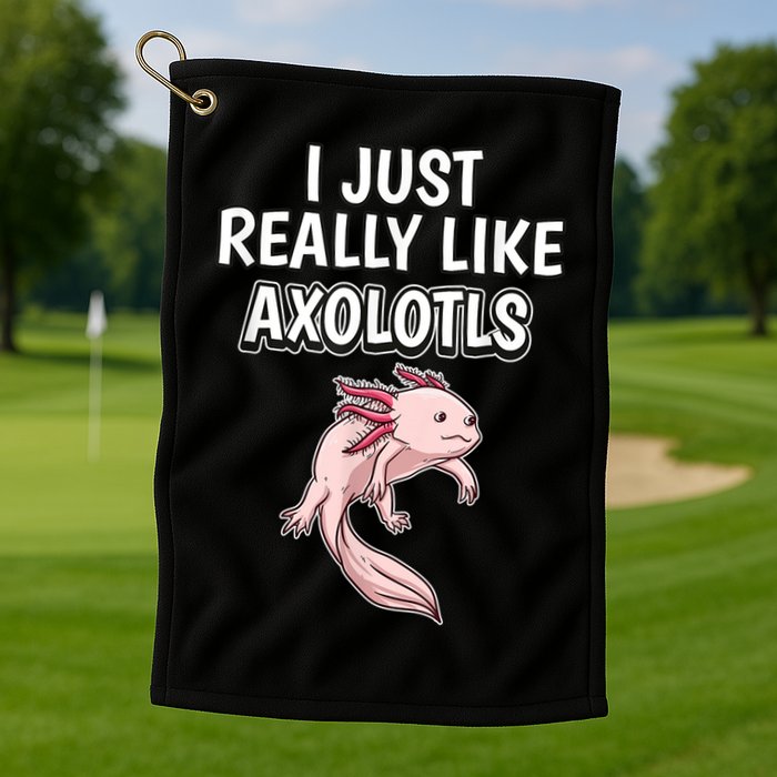 Axolotl Gift Axolotl Stuff Anatomy Of An Axolotl 26 Golf Towel