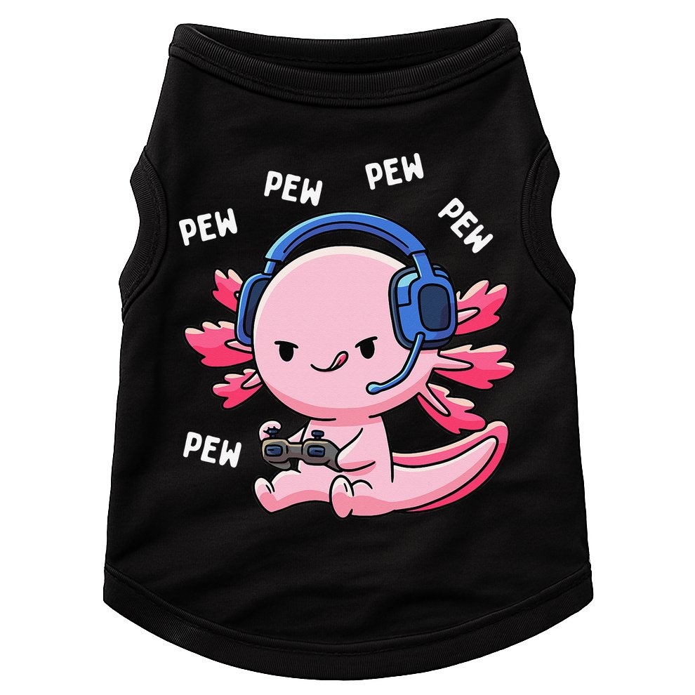 Axolotl Gaming Anime Video Game Pew Gamer Doggie Tank