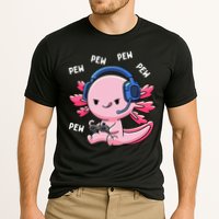 Axolotl Gaming Anime Video Game Pew Gamer Cooling Performance Crew T-Shirt