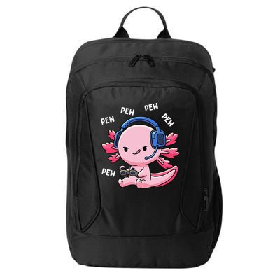 Axolotl Gaming Anime Video Game Pew Gamer City Backpack