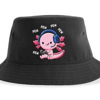 Axolotl Gaming Anime Video Game Pew Gamer Sustainable Bucket Hat