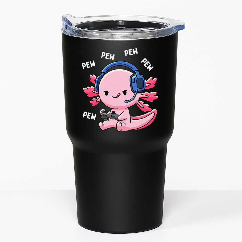 Axolotl Gaming Anime Video Game Pew Gamer Tumbler