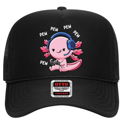 Axolotl Gaming Anime Video Game Pew Gamer Trucker Hat