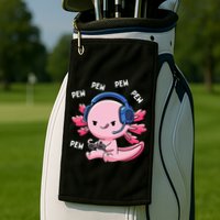 Axolotl Gaming Anime Video Game Pew Gamer Golf Towel