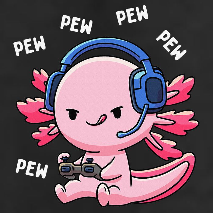 Axolotl Gaming Anime Video Game Pew Gamer Golf Towel