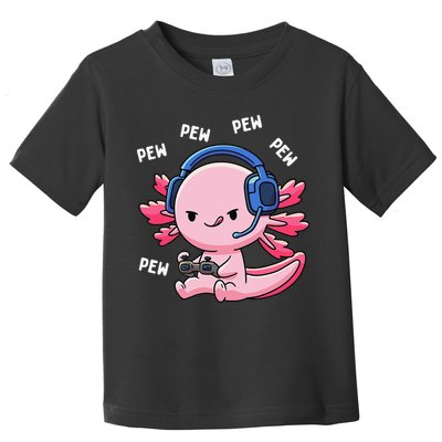 Axolotl Gaming Anime Video Game Pew Gamer Toddler T-Shirt