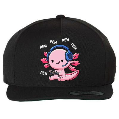 Axolotl Gaming Anime Video Game Pew Gamer Wool Snapback Cap