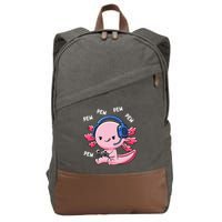 Axolotl Gaming Anime Video Game Pew Gamer Cotton Canvas Backpack