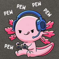 Axolotl Gaming Anime Video Game Pew Gamer Cotton Canvas Backpack