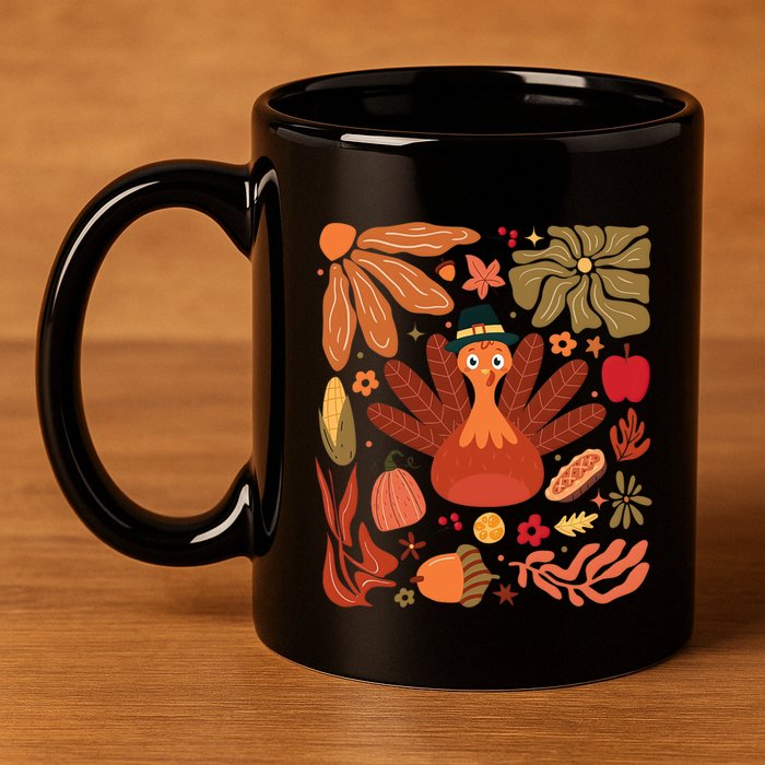 Autumn Gift 11oz C Handle Ceramic Mug