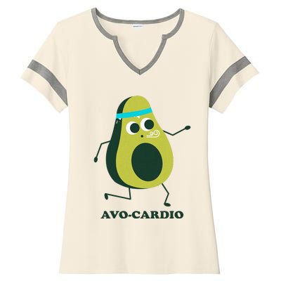 Avocado Gym Avocardio Ladies Halftime Notch Neck Tee