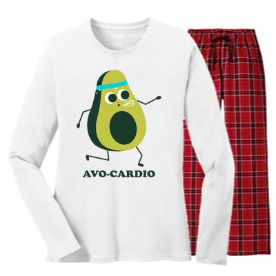 Avocado Gym Avocardio Women's Long Sleeve Flannel Pajama Set 