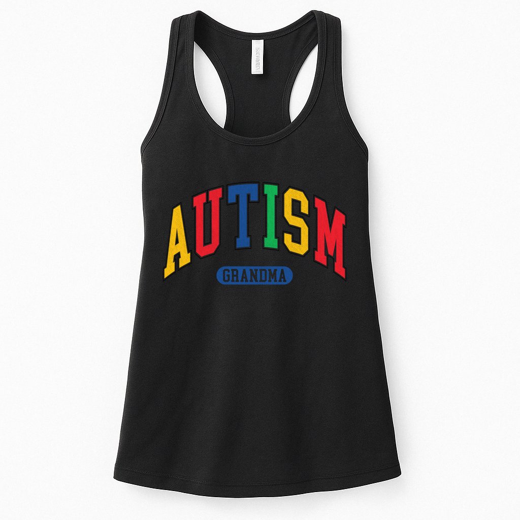 Autism Grandma Autism Awareness Family Matching Womens Tank Top
