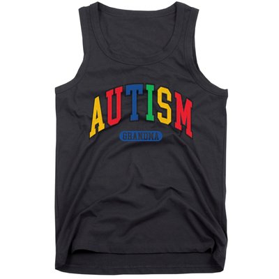 Autism Grandma Autism Awareness Family Matching Tank Top