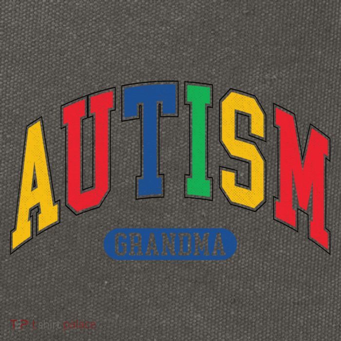 Autism Grandma Autism Awareness Family Matching Cotton Canvas Backpack