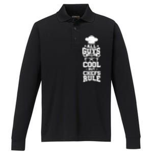 All Guys Are Cool But Chefs Rule Funny Culinary Gangster Cute Gift Performance Long Sleeve Polo