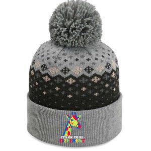 Autism Giraffe The Baniff Cuffed Pom Beanie