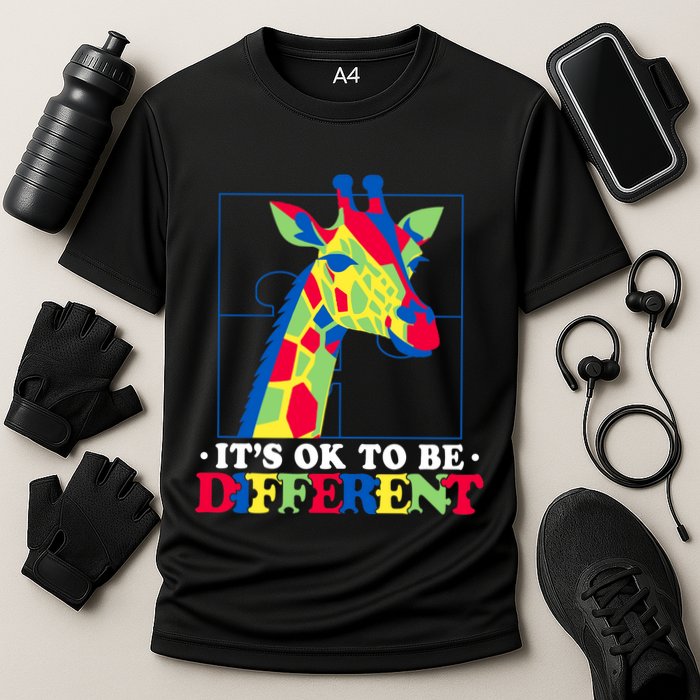 Autism Giraffe Cooling Performance Crew T-Shirt