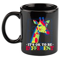 Autism Giraffe 11oz C Handle Ceramic Mug