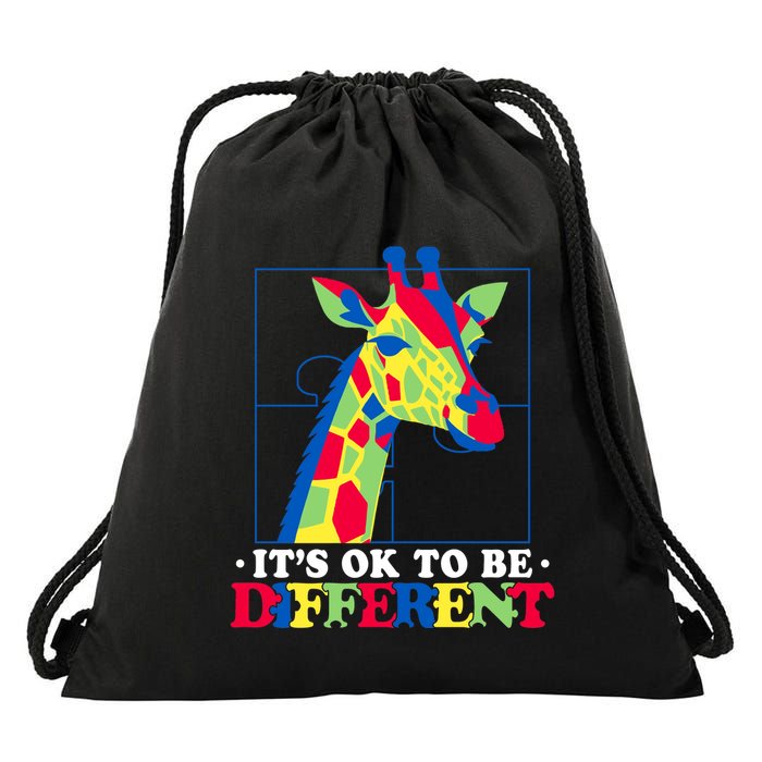 Autism Giraffe Drawstring Bag