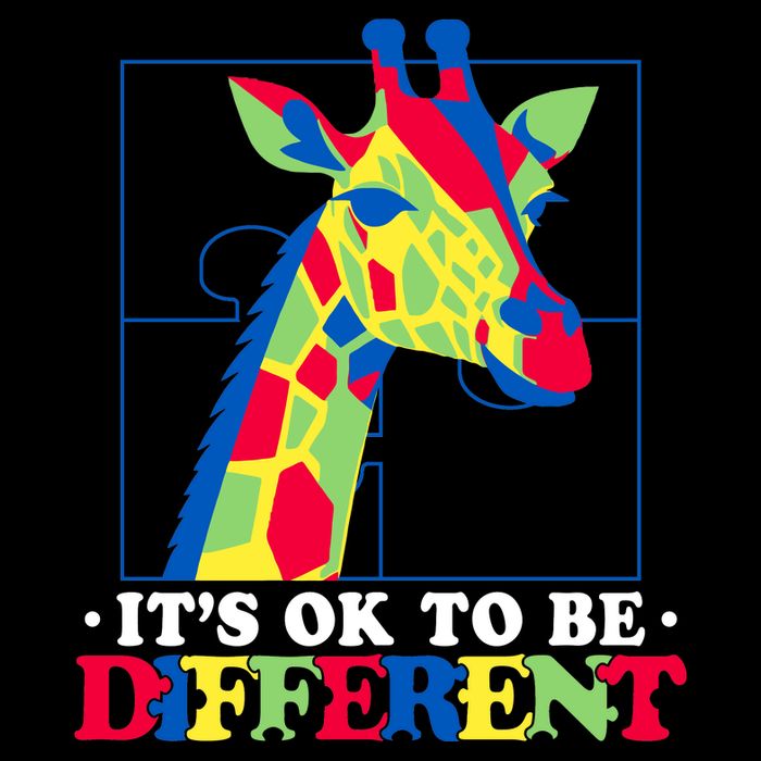 Autism Giraffe Drawstring Bag