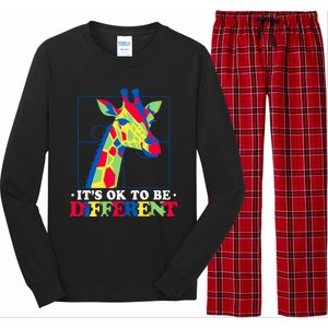 Autism Giraffe Long Sleeve Pajama Set