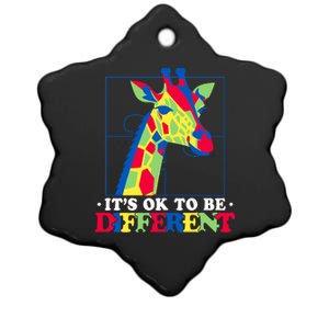 Autism Giraffe Ceramic Star Ornament