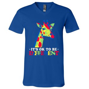 Autism Giraffe V-Neck T-Shirt