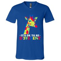 Autism Giraffe V-Neck T-Shirt