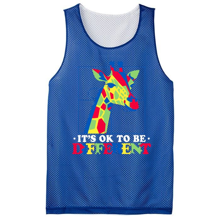 Autism Giraffe Mesh Reversible Basketball Jersey Tank