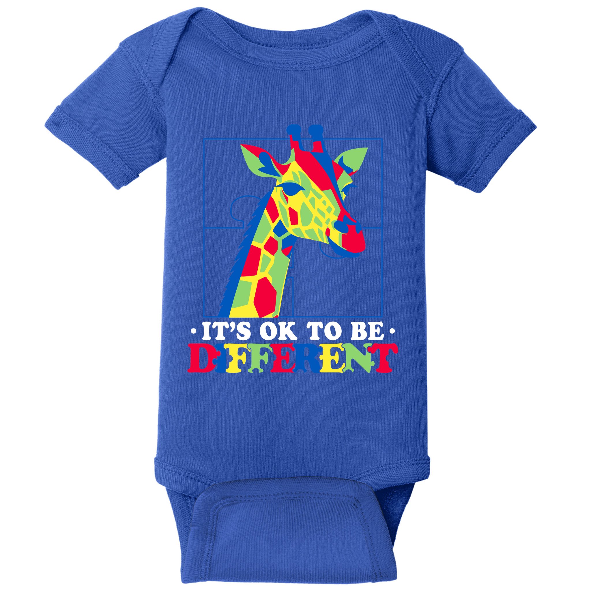 Autism Giraffe Baby Bodysuit