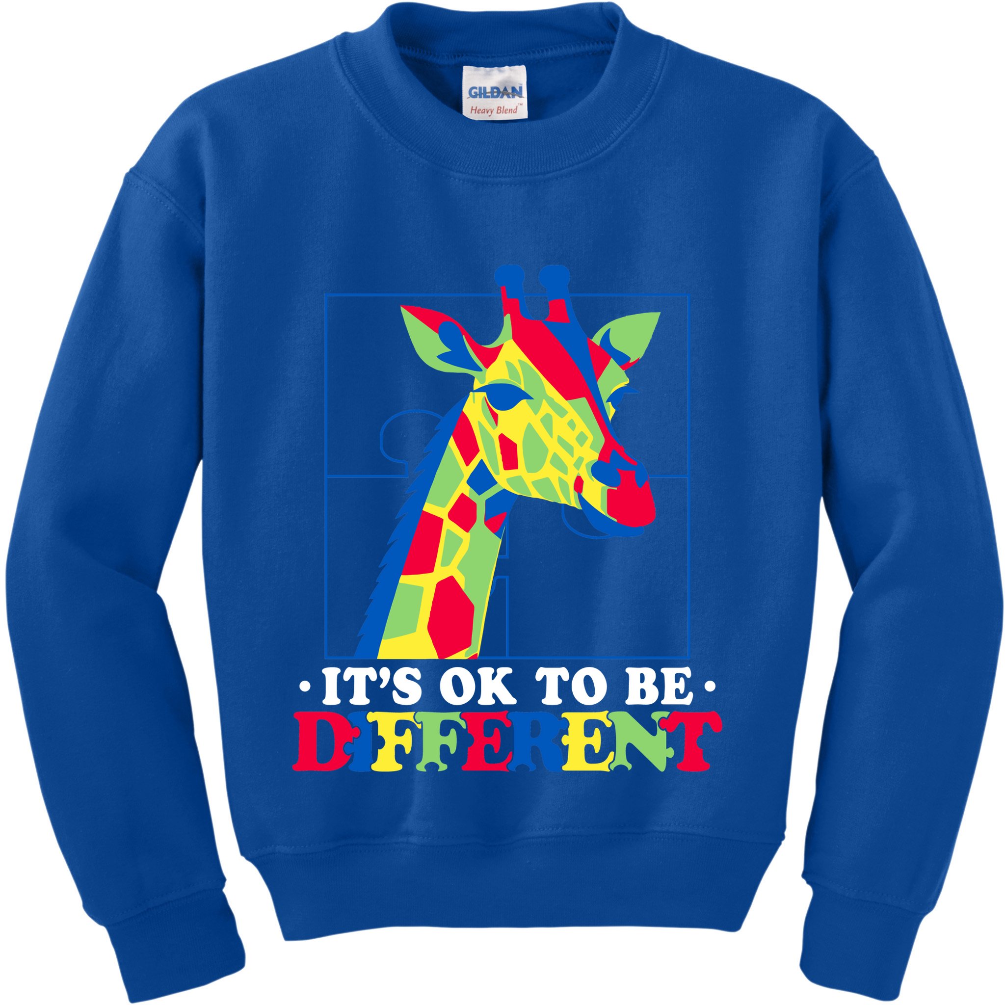 Autism Giraffe Kids Sweatshirt