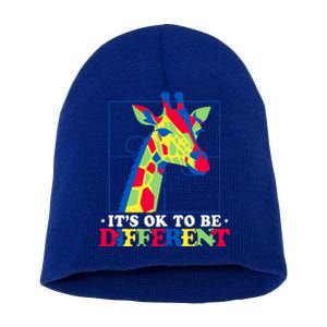 Autism Giraffe Short Acrylic Beanie