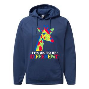 Autism Giraffe Performance Fleece Hoodie