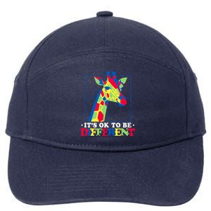 Autism Giraffe 7-Panel Snapback Hat