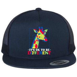 Autism Giraffe Flat Bill Trucker Hat