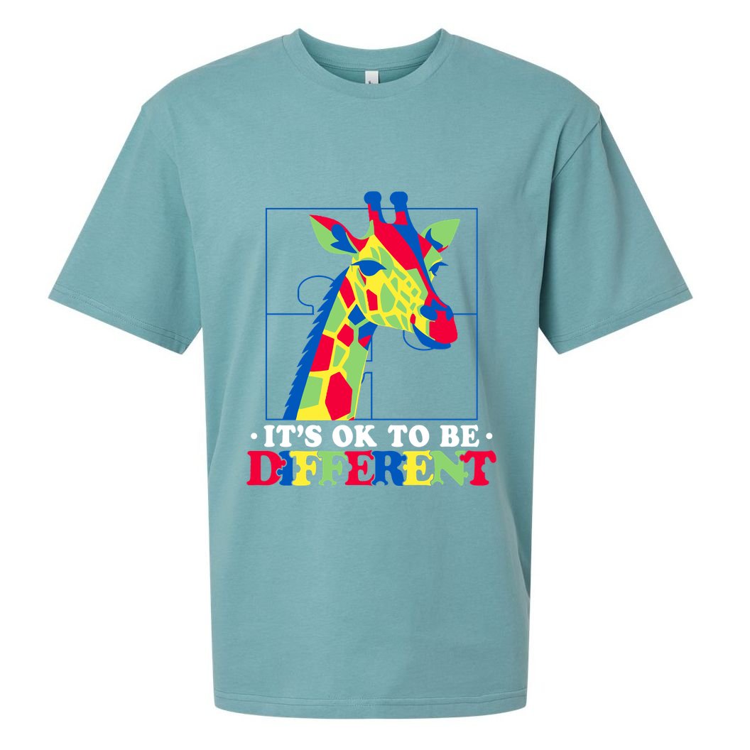 Autism Giraffe Sueded Cloud Jersey T-Shirt