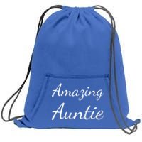 Auntie Gift Amazing Auntie Gift Sweatshirt Cinch Pack Bag