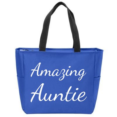 Auntie Gift Amazing Auntie Gift Zip Tote Bag