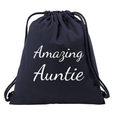 Auntie Gift Amazing Auntie Gift Drawstring Bag