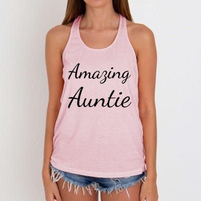 Auntie Gift Amazing Auntie Gift Women's Knotted Racerback Tank