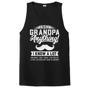 Ask Grandpa Anything Funny Gift Smart Fathers Day PosiCharge Competitor Tank