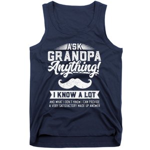 Ask Grandpa Anything Funny Gift Smart Fathers Day Tank Top