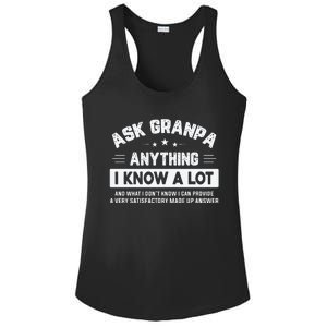 Ask Grandpa Anything I Know A Lot Funny Father's Day Ladies PosiCharge Competitor Racerback Tank