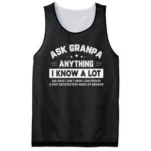 Ask Grandpa Anything I Know A Lot Funny Father's Day Mesh Reversible Basketball Jersey Tank