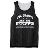 Ask Grandpa Anything I Know A Lot Funny Father's Day Mesh Reversible Basketball Jersey Tank