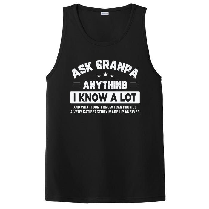 Ask Grandpa Anything I Know A Lot Funny Father's Day PosiCharge Competitor Tank