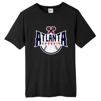 Atlanta Georgia Atl Vintage Baseball Retro Throwback Tall Fusion ChromaSoft Performance T-Shirt