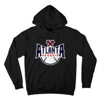 Atlanta Georgia Atl Vintage Baseball Retro Throwback Tall Hoodie